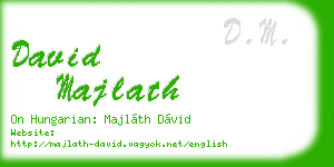 david majlath business card